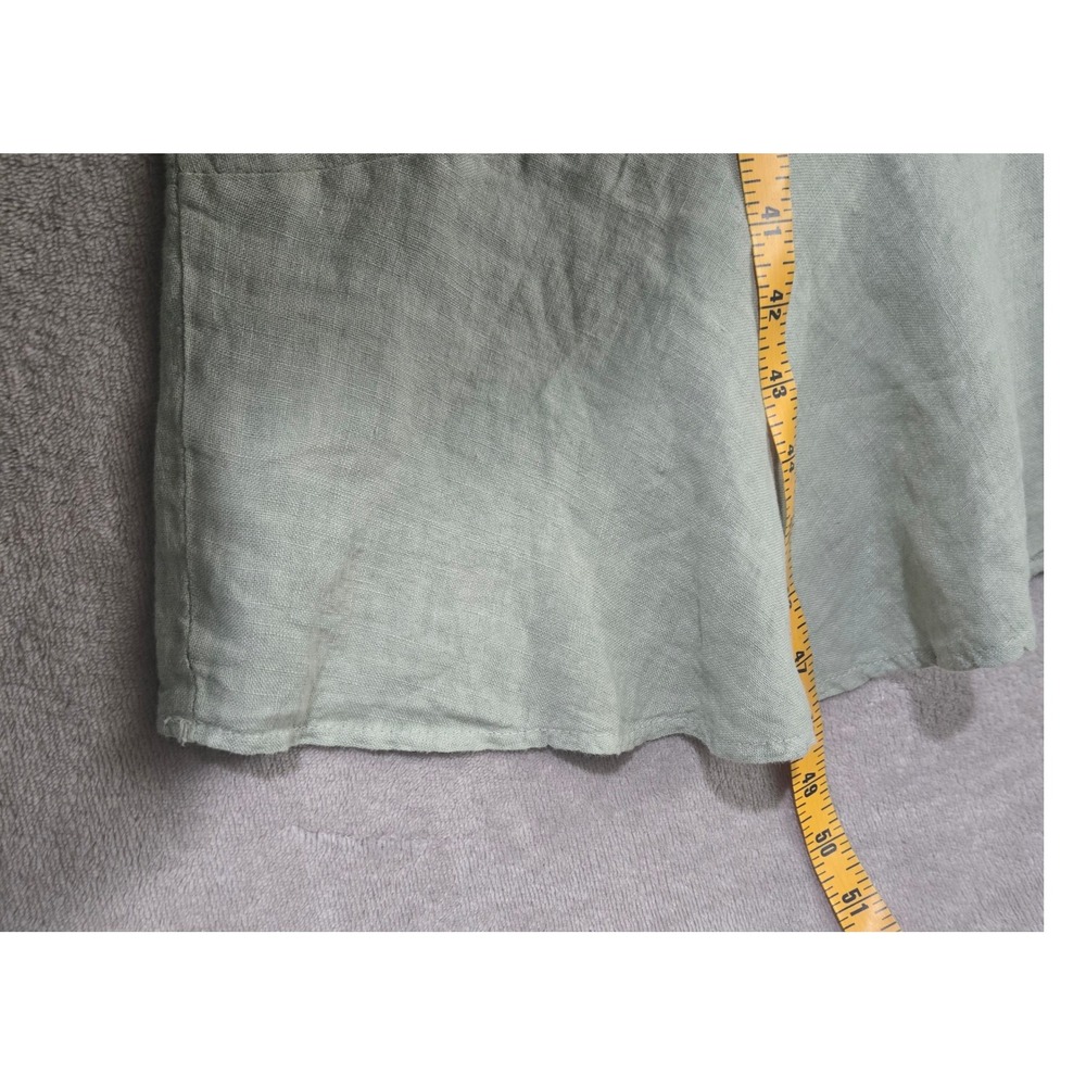 Francesca Bettini Linen Maxi Dress Large Lagenlook Italy Coastal Earthy Natural - Picture 7 of 8